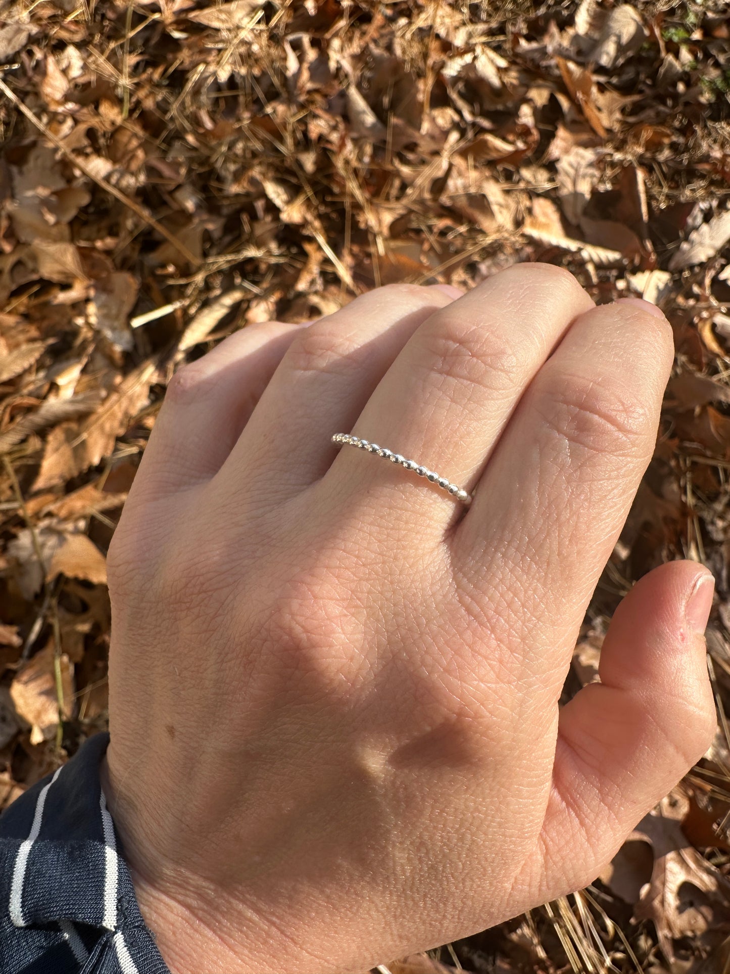 Single textured stacking rings