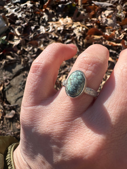 Poseidon variscite ring size 8.5