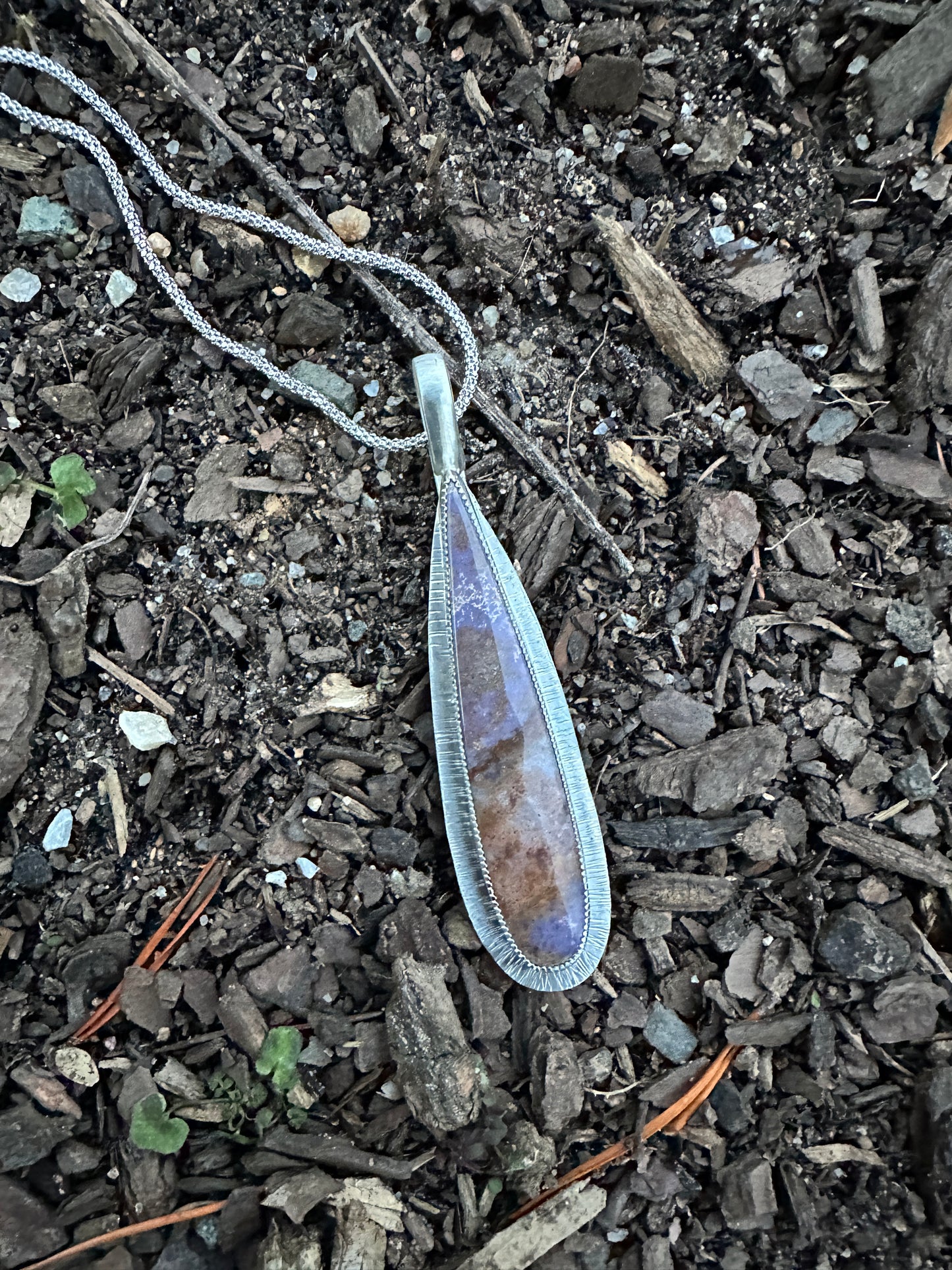 Burro creek long drop necklace