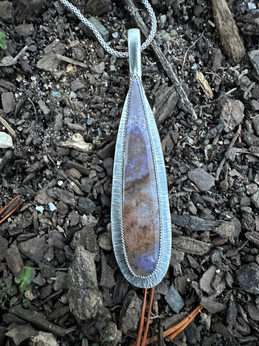 Burro creek long drop necklace