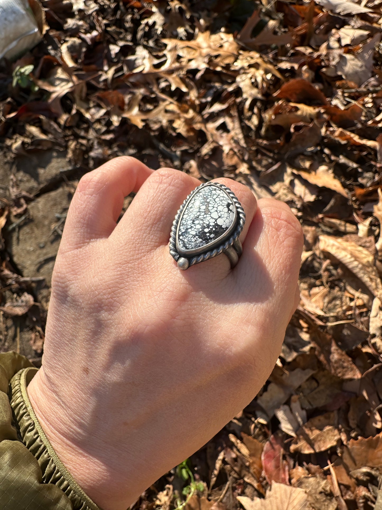 New lander variscite ring size 8