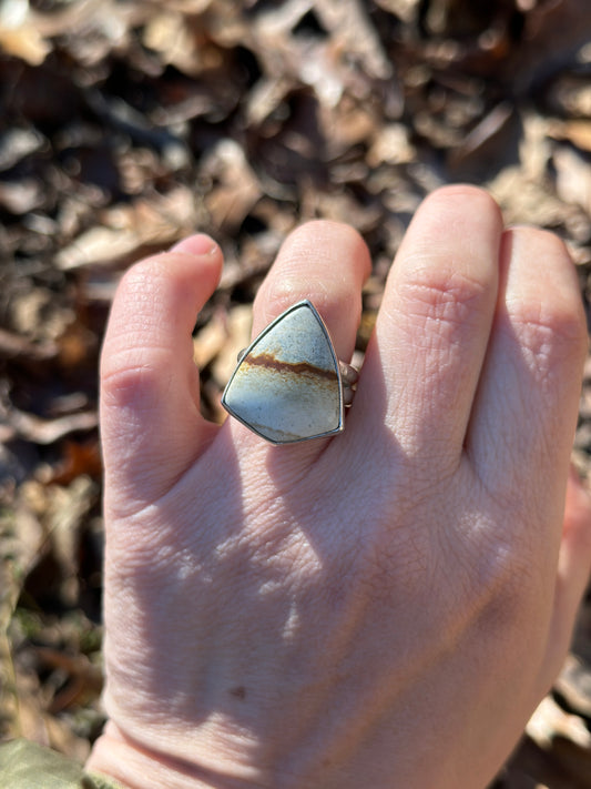 Chicken track shield ring size 6.5