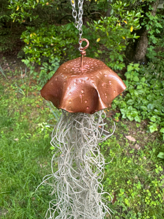 Recycled copper Jellyfish plant hangers