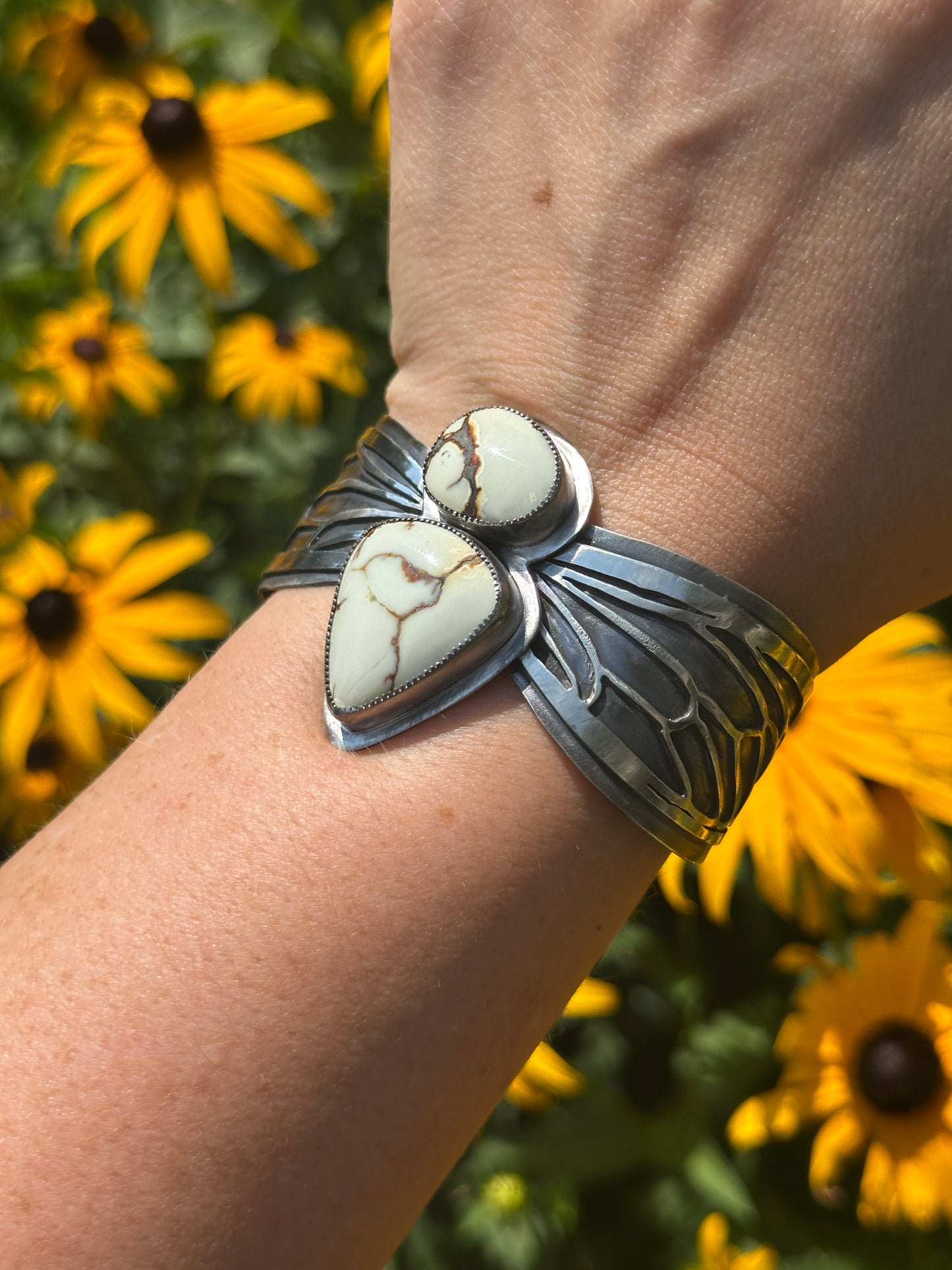Aloe Variscite winged cuff
