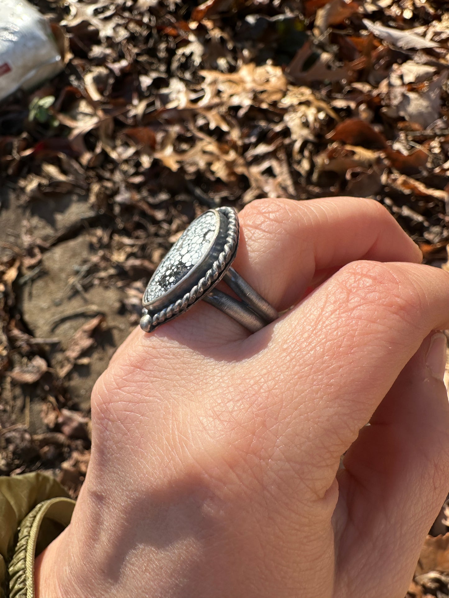 New lander variscite ring size 8