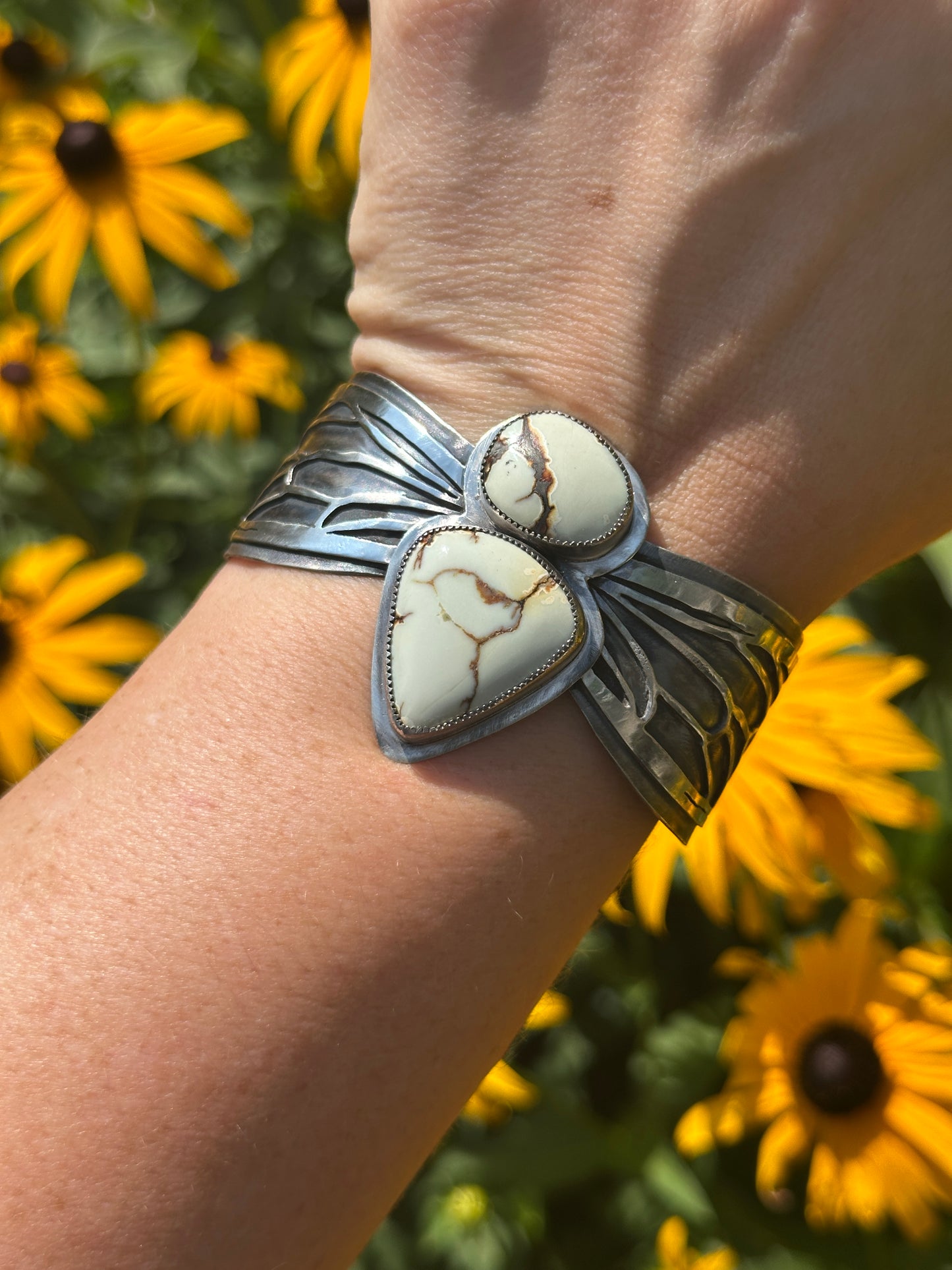Aloe Variscite winged cuff