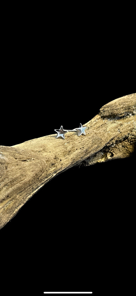 Star Studs - Recycled Sterling Silver