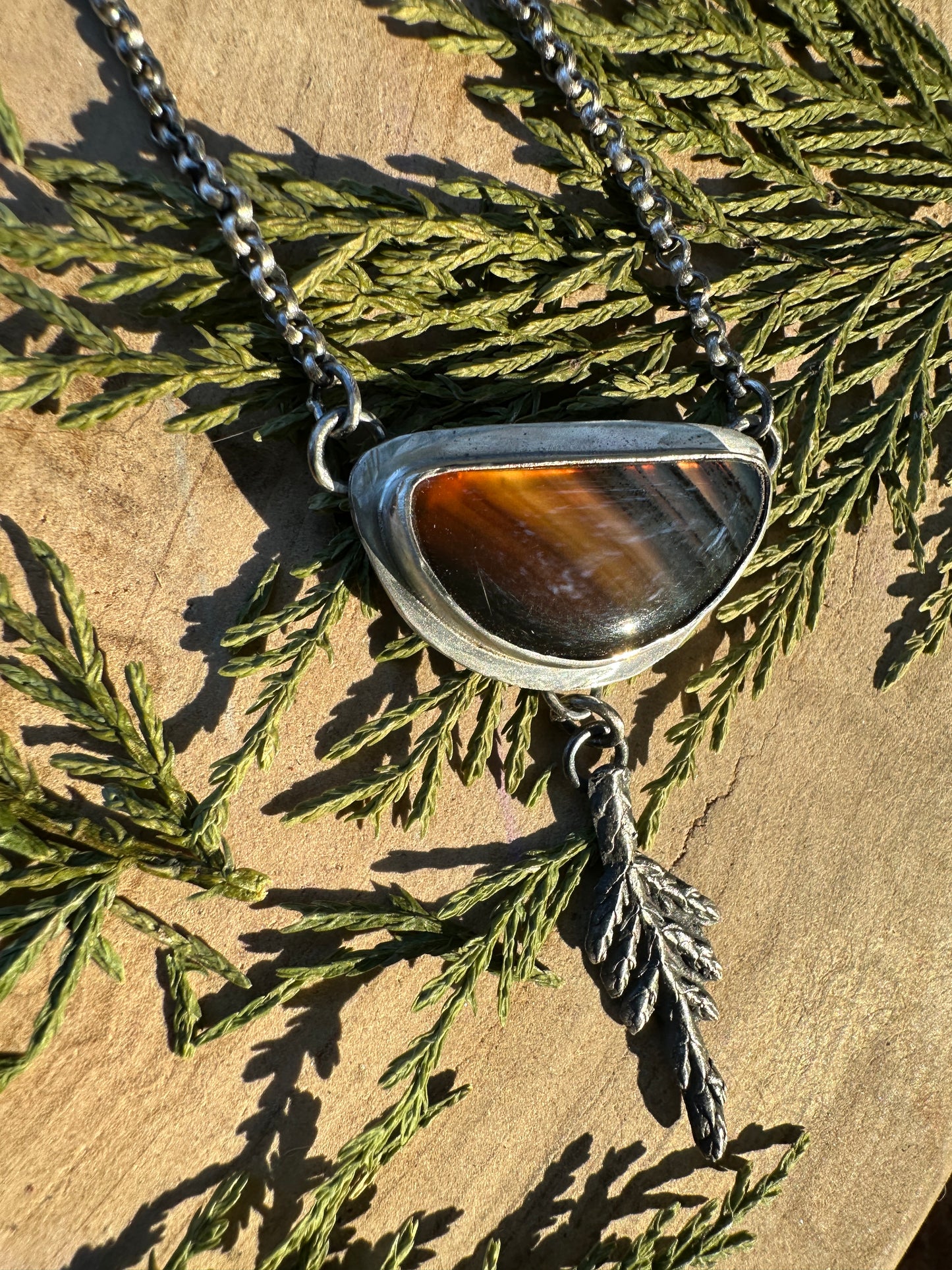 Renewal necklace - banded moon