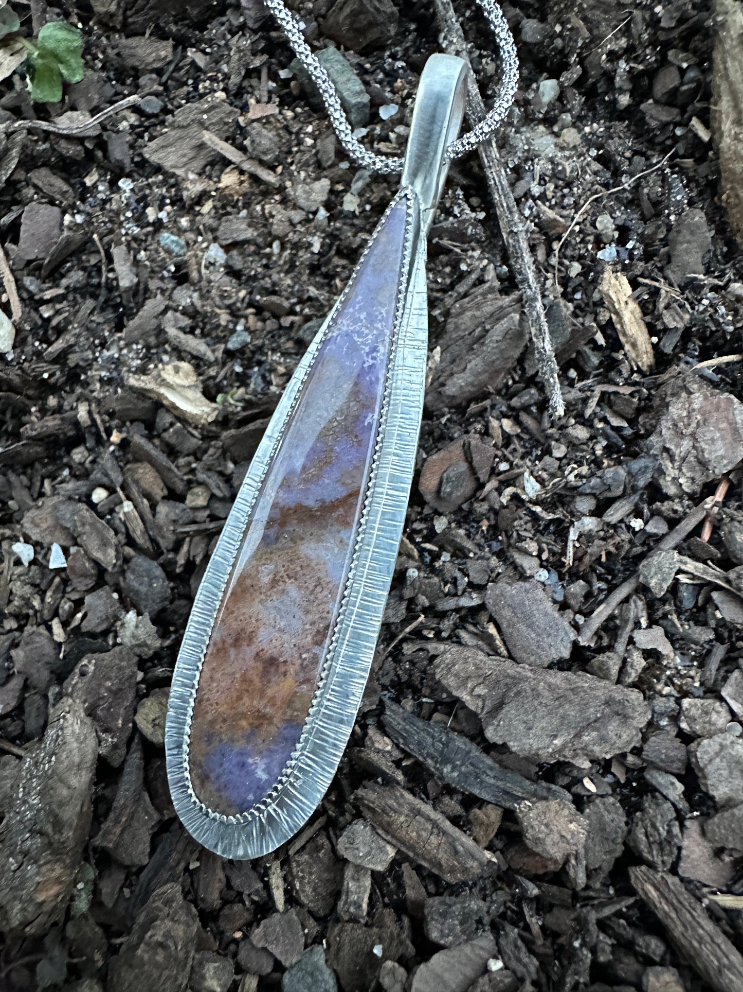 Burro creek long drop necklace