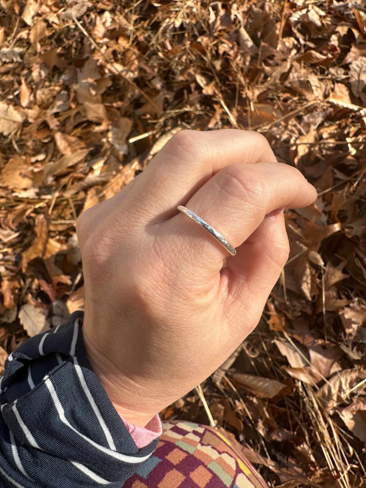 Single textured stacking rings