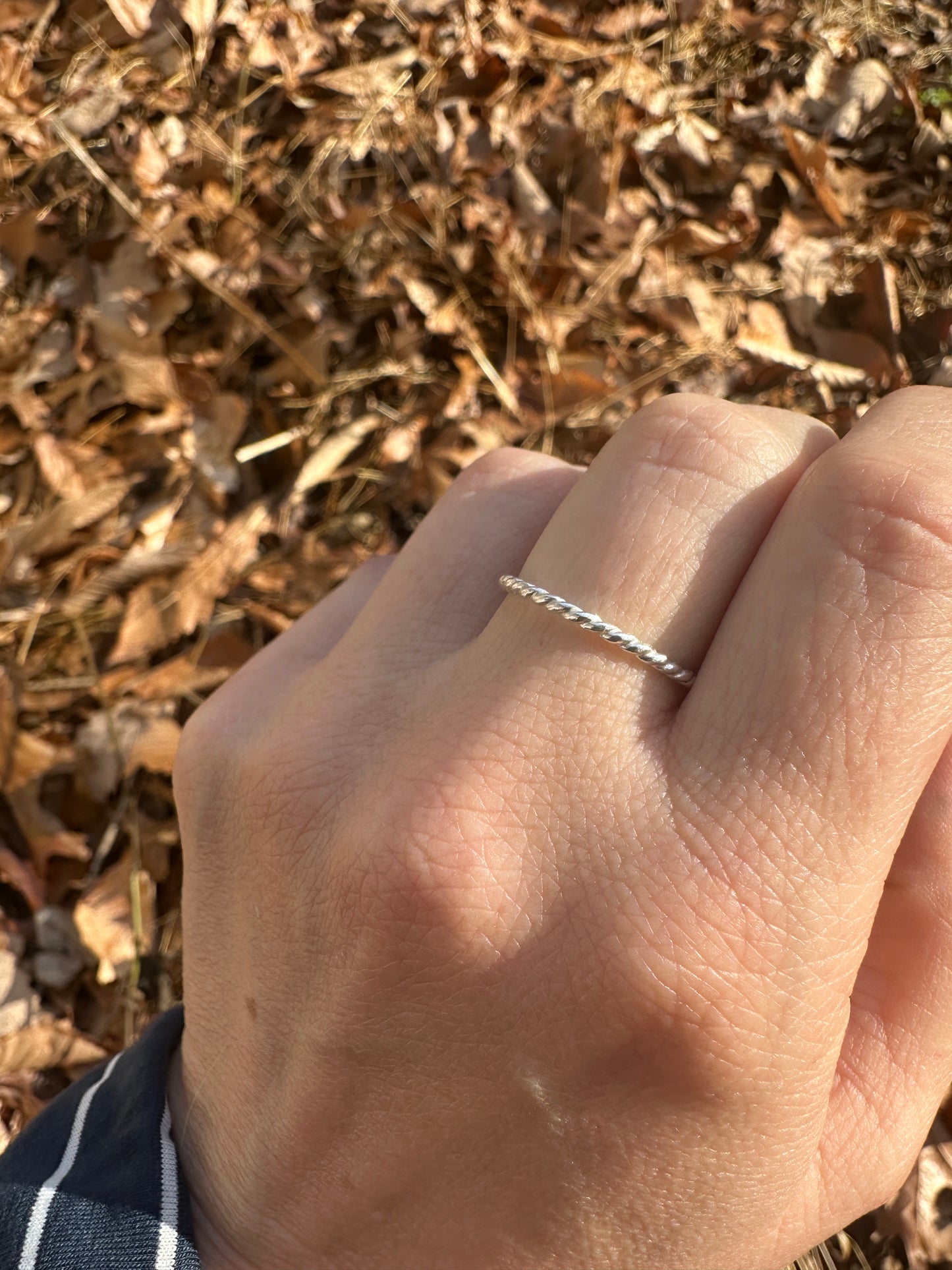 Single textured stacking rings