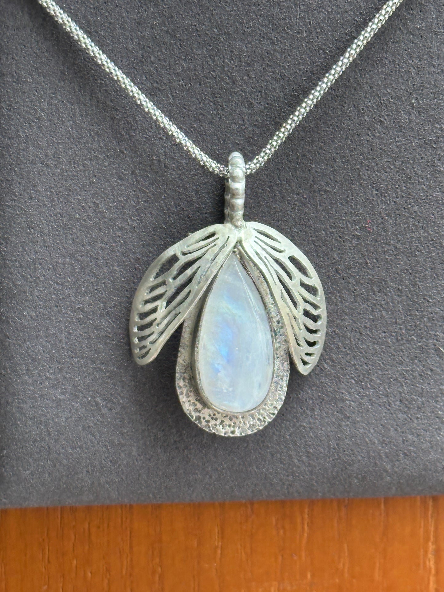 Moonstone Winged Necklace