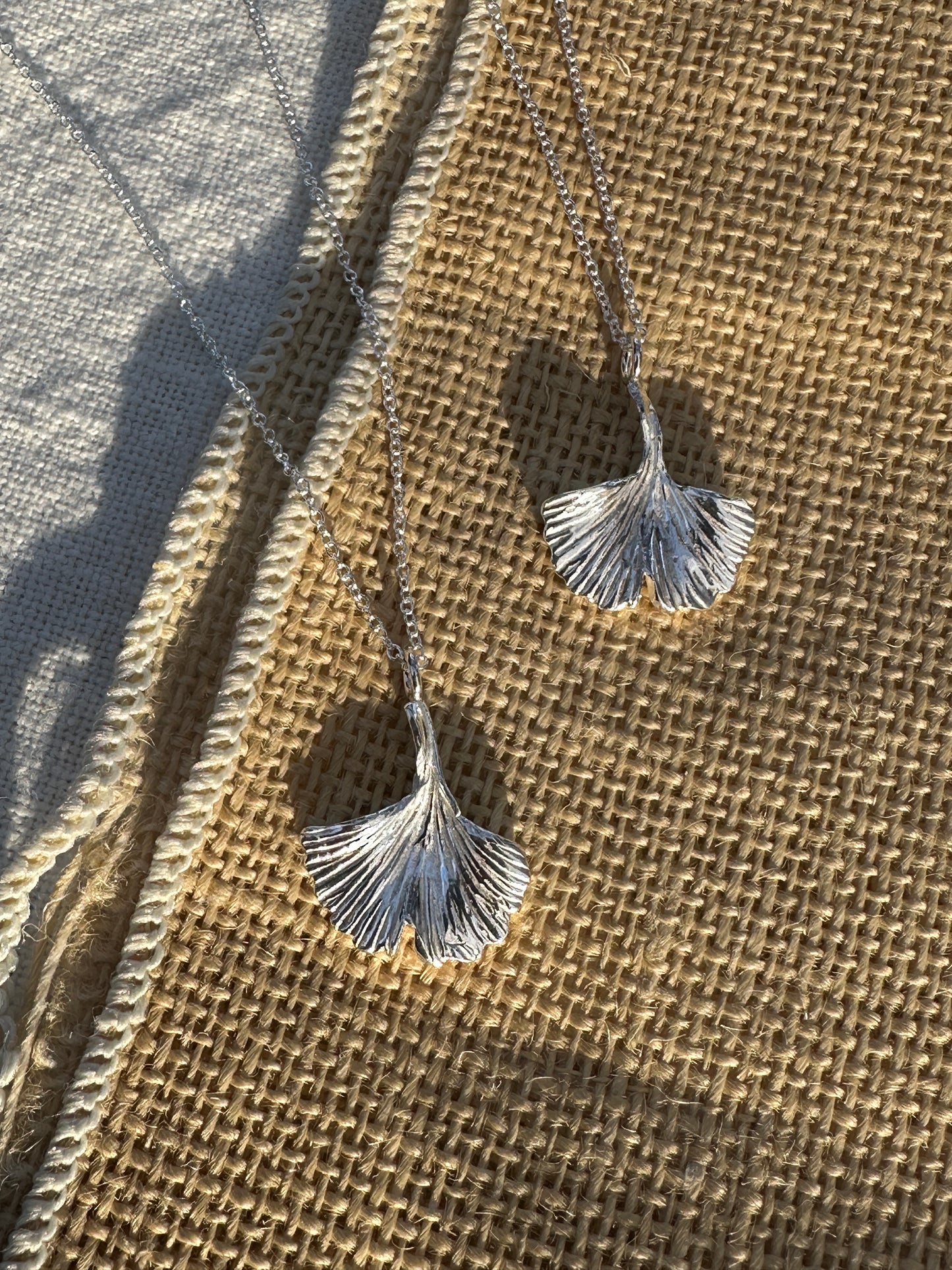Gingko leaf necklace
