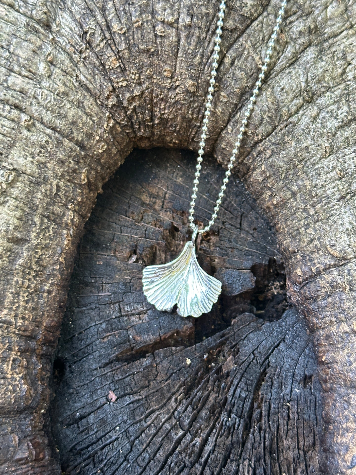 Gingko leaf necklace