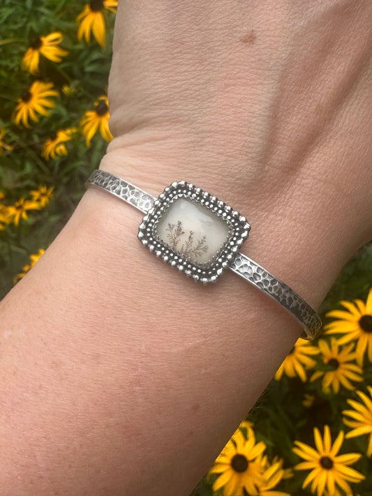Dendritic Agate Embellished Cuff