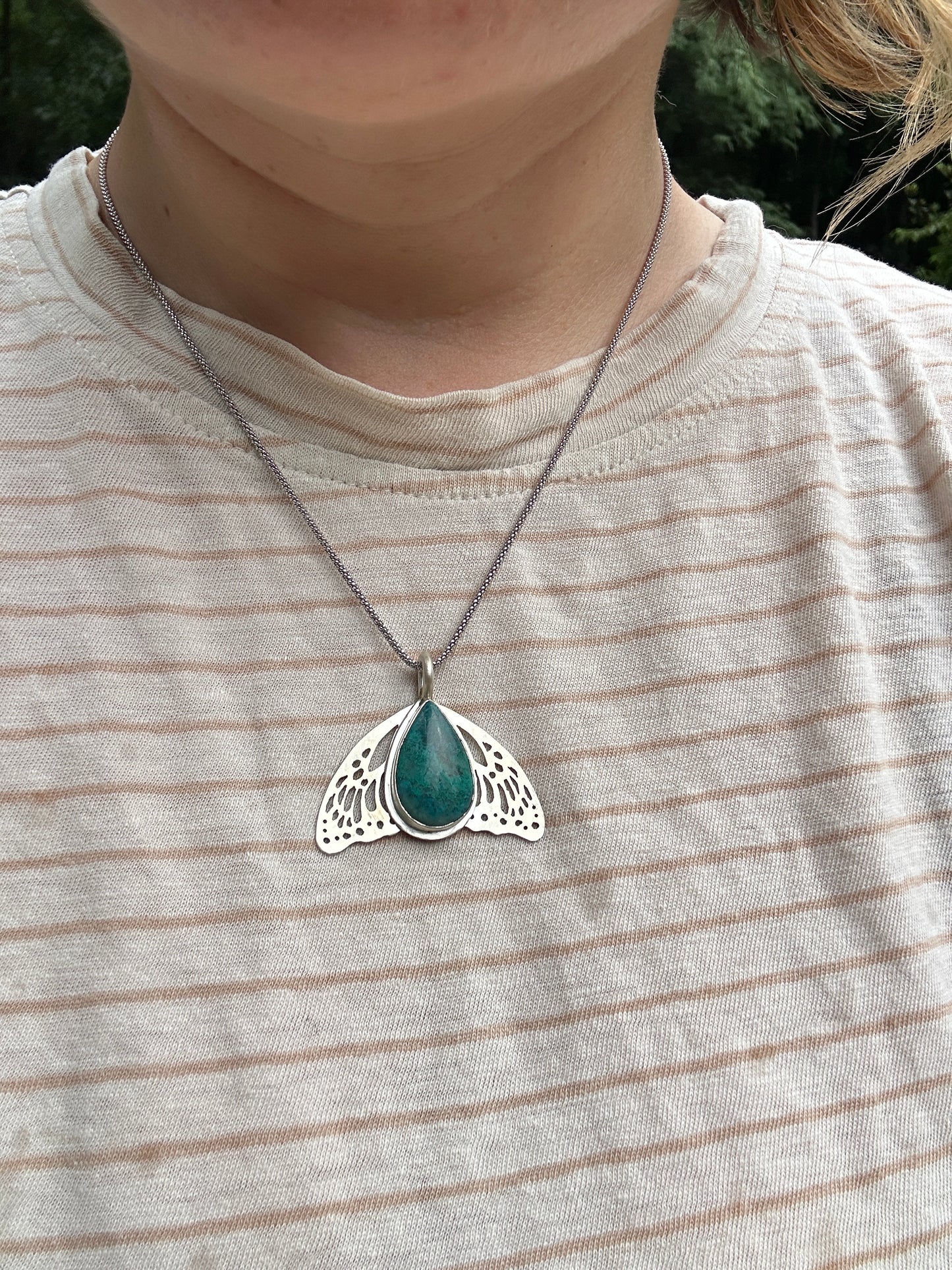 Chrysocolla Winged Necklace