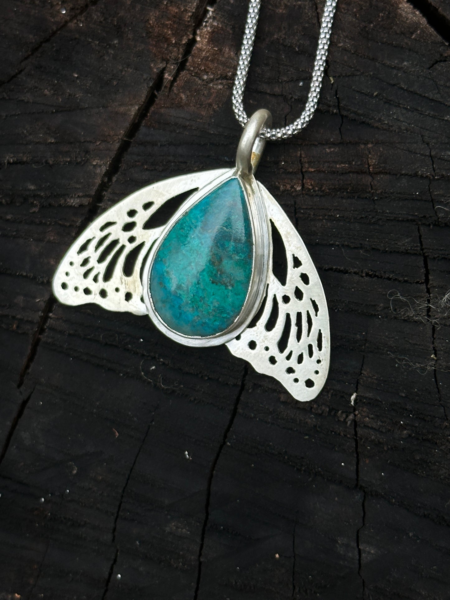Chrysocolla Winged Necklace