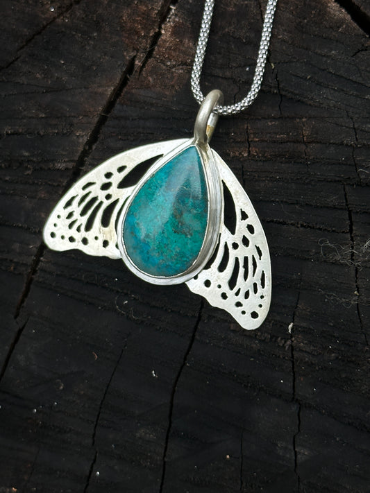 Chrysocolla Winged Necklace