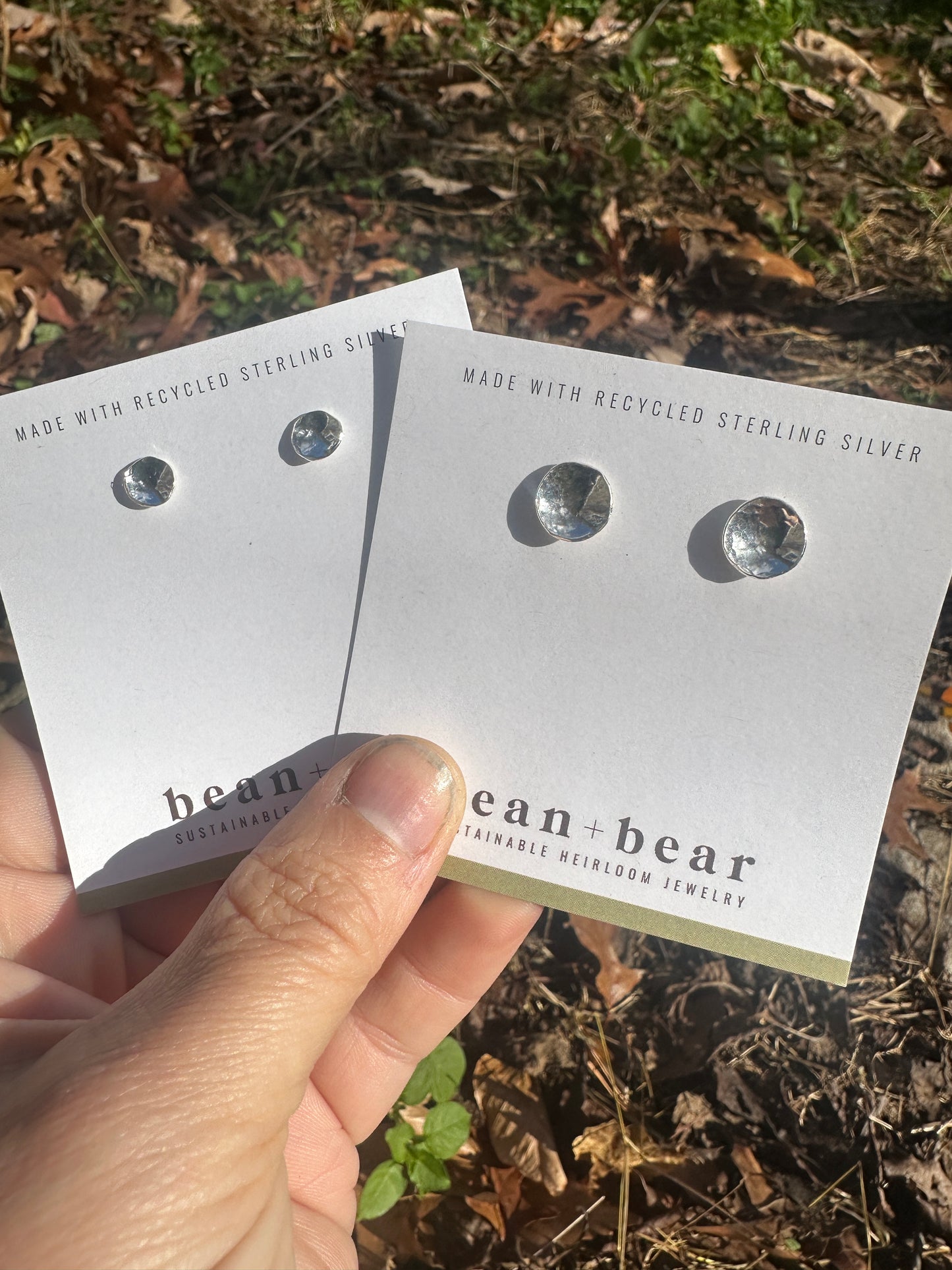 Recycled Sterling Puddle Studs