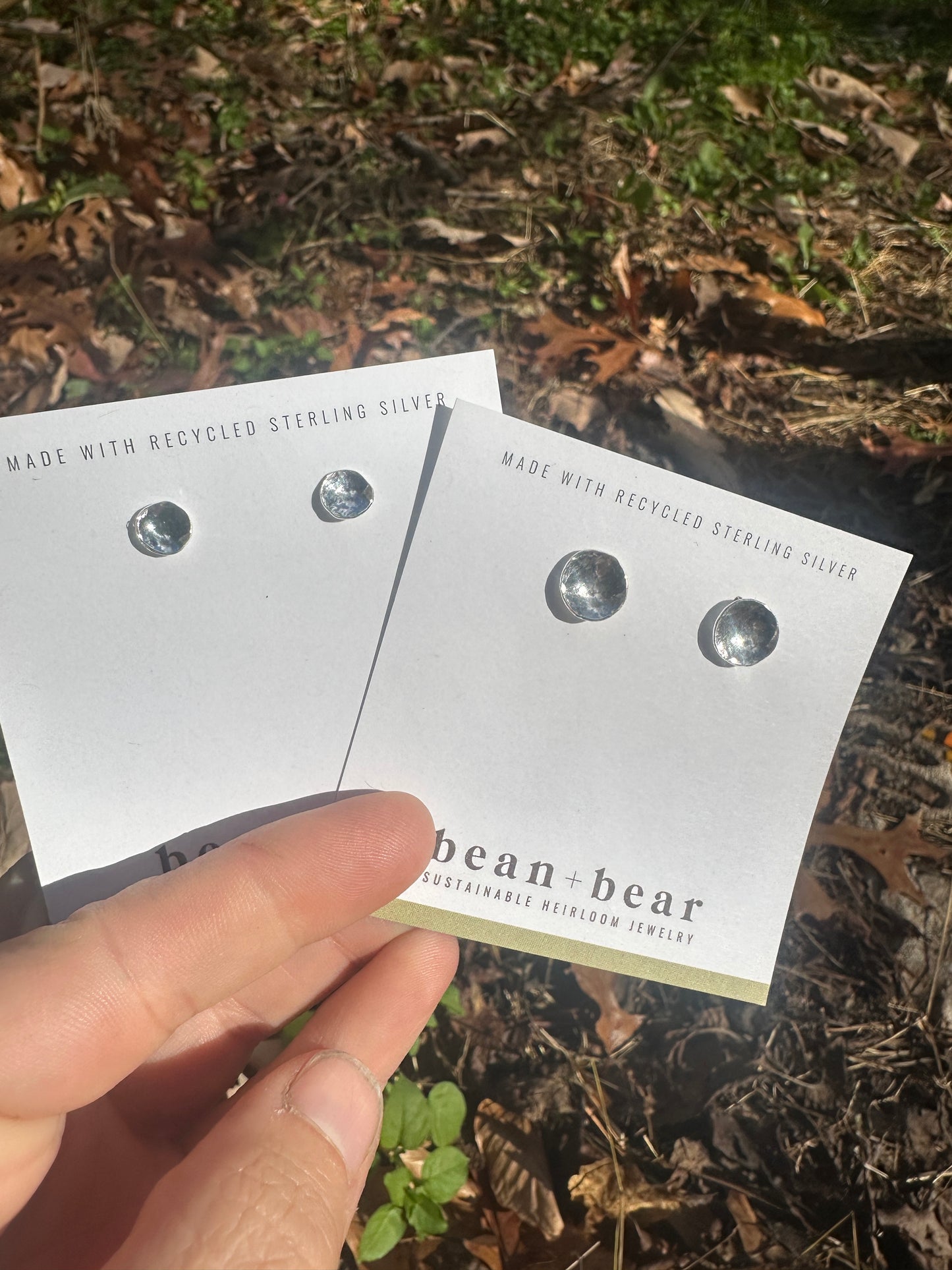 Recycled Sterling Puddle Studs