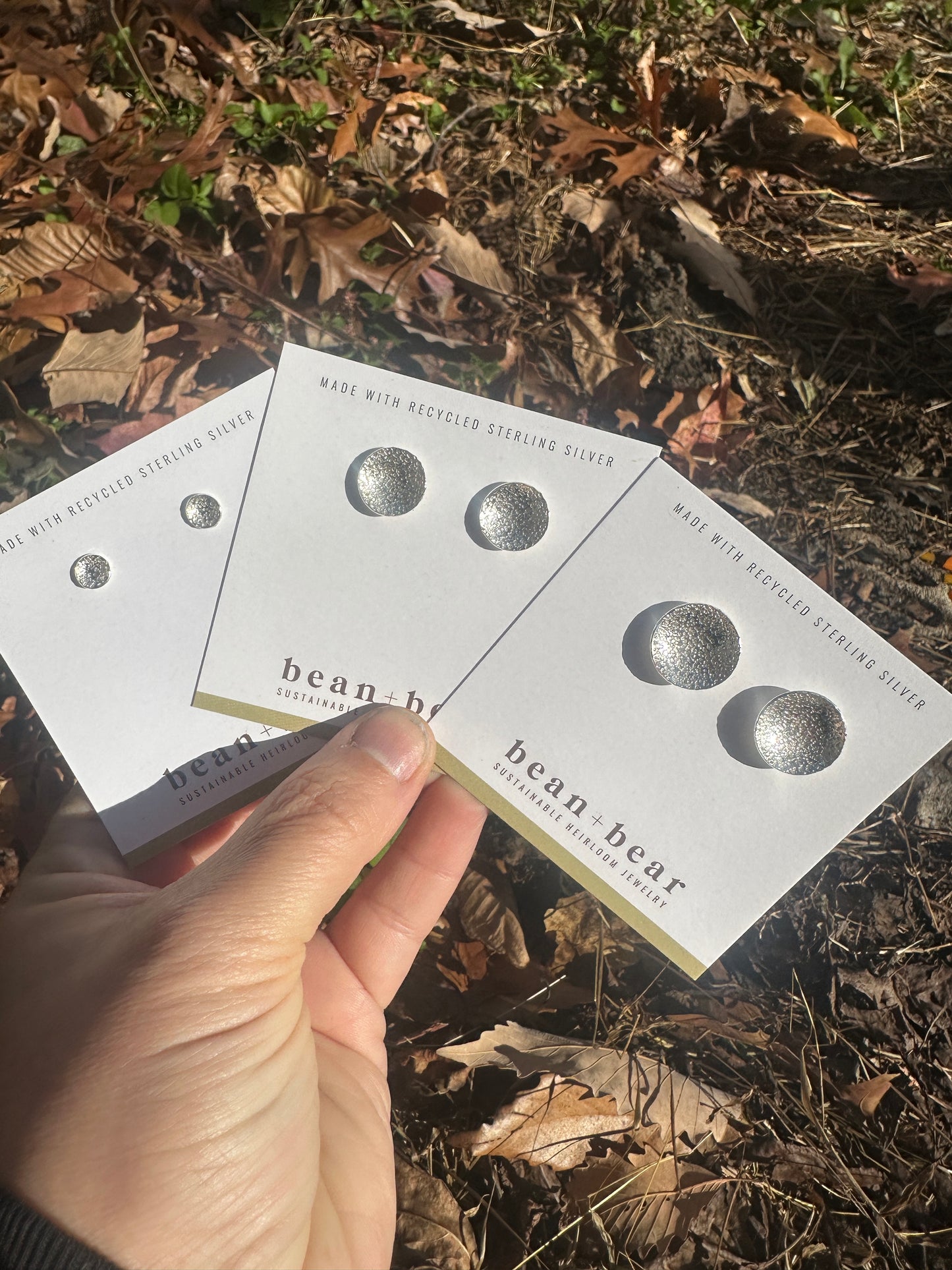 Recycled Sterling Puddle Studs