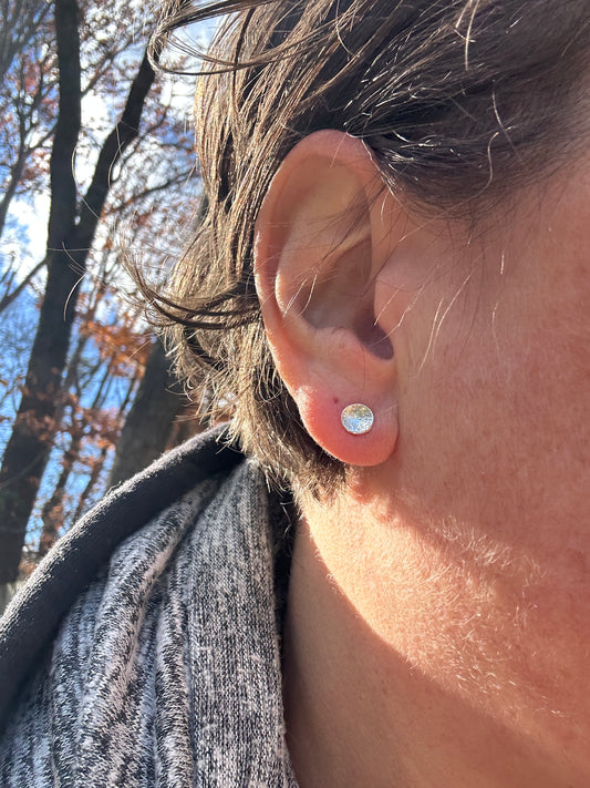 Recycled Sterling Puddle Studs