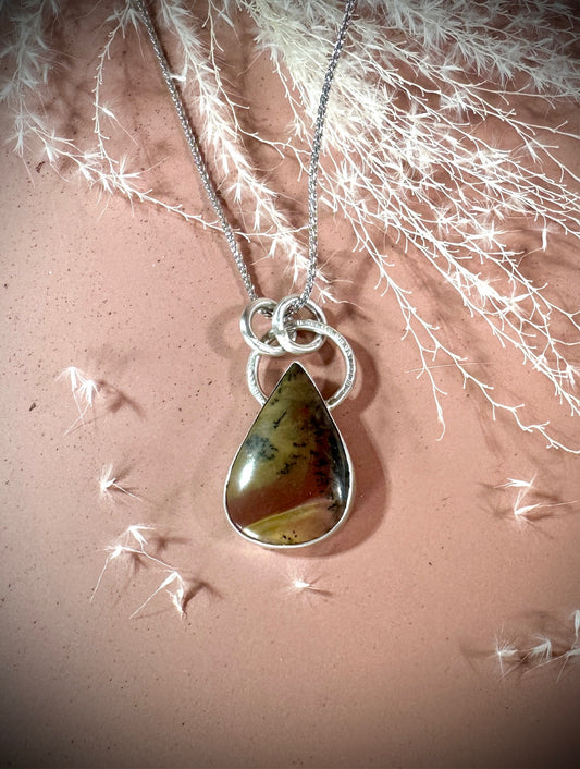 Burro Creek teardrop sterling necklace