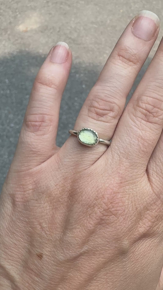 Amy green Kyanite ring